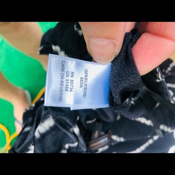 BCBG MAXAZRIA large black & white silky romper sleeveless belted asymmetric hem - Picture 7 of 16